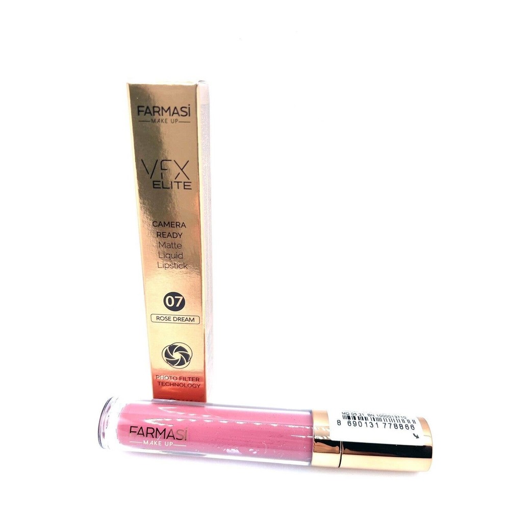 FARMASI VFX ELITE PRO CAMERA READY MATTE LIQUID LIPSTICK Rose Dream 07 - New